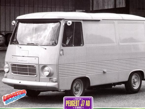 FICHE COLLECTION PEUGEOT J7 AD 1965
