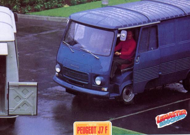 FICHE COLLECTION PEUGEOT J7 F 1974