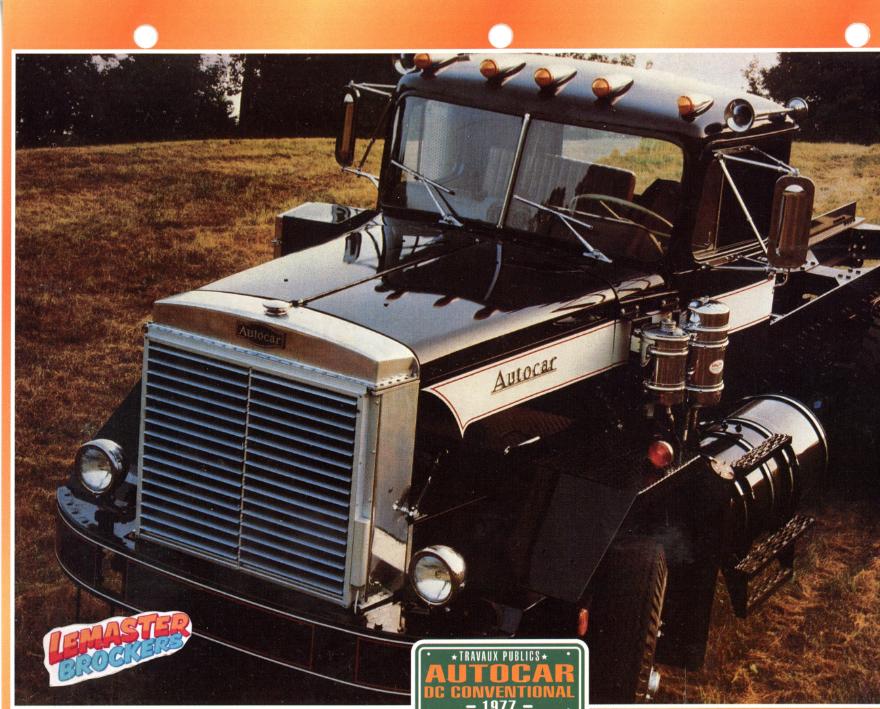 FICHE COLLECTION AUTOCAR DC CONVENTIONAL 1977