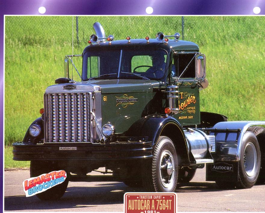 FICHE COLLECTION AUTOCAR A 7564T 1961