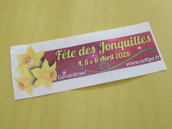 AUTOCOLLANT PUBLICITAIRE FÊTE DES JONQUILLES À GÉRARDMER