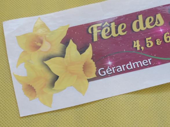 AUTOCOLLANT PUBLICITAIRE FÊTE DES JONQUILLES À GÉRARDMER