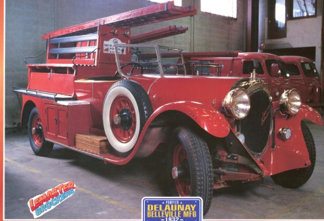 FICHE COLLECTION POMPIER DELAHAYE BELLEVILLE MF6 1932