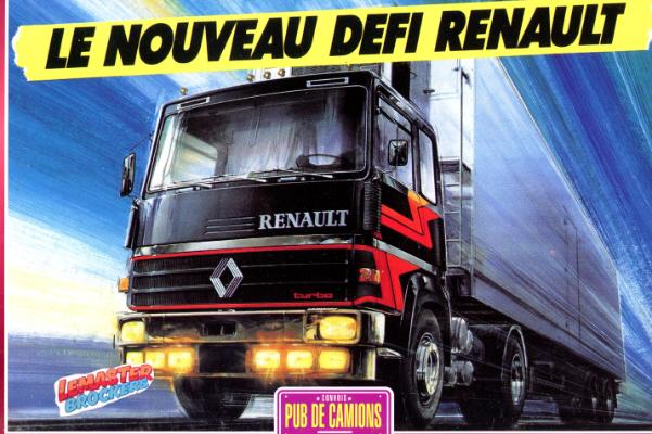 FICHE COLLECTION PUB DE CAMIONS RENAULT