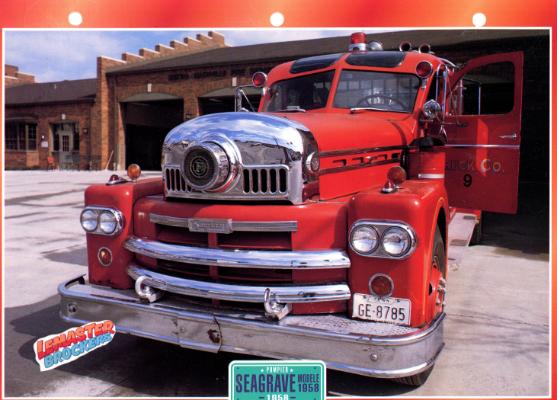 FICHE CAMION POMPIER SEAGRAVE MODELE 1958