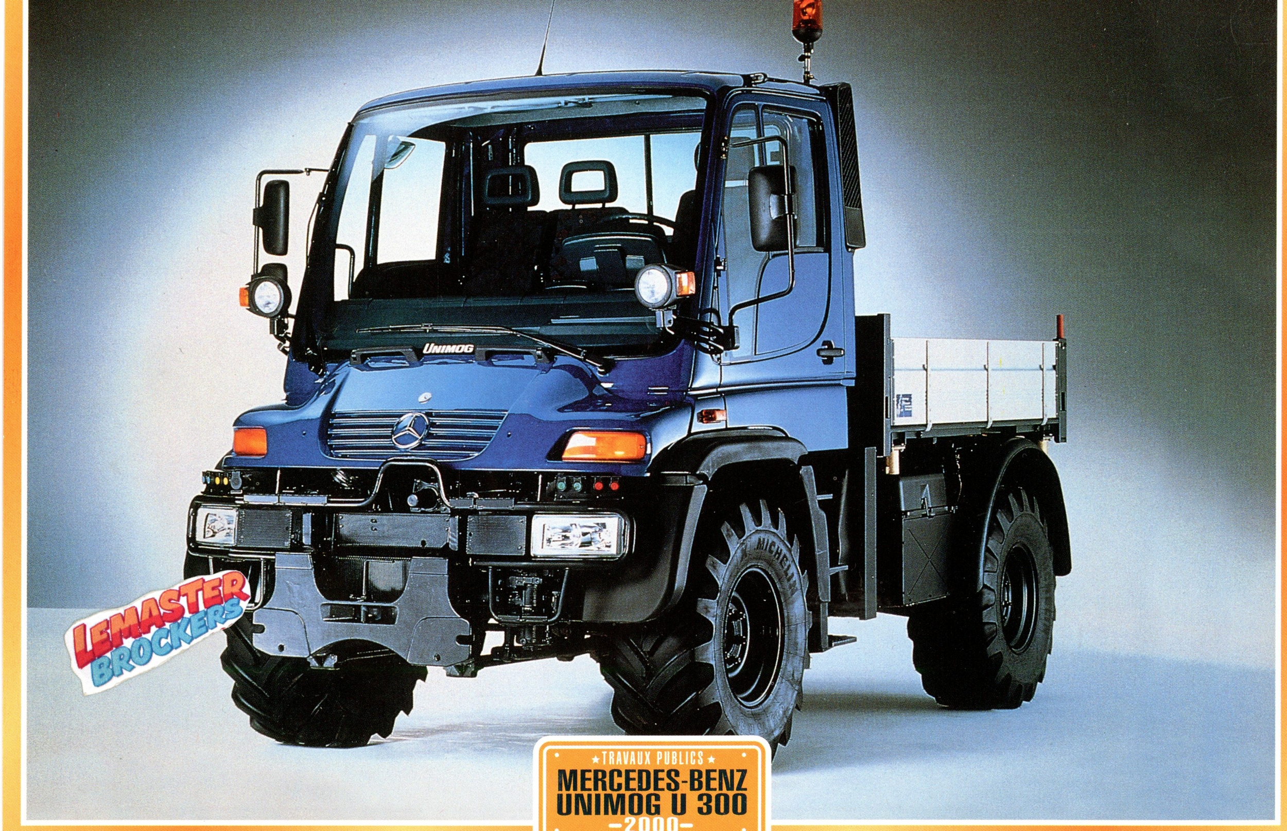 AFFICHE PUBLICITAIRE ORIGINALE affiche Mercedes-Benz Unimog des années