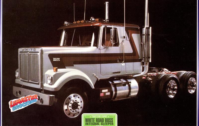 FICHE COLLECTION WHITE ROAD BOSS INTEGRAL SLEEPER 1980