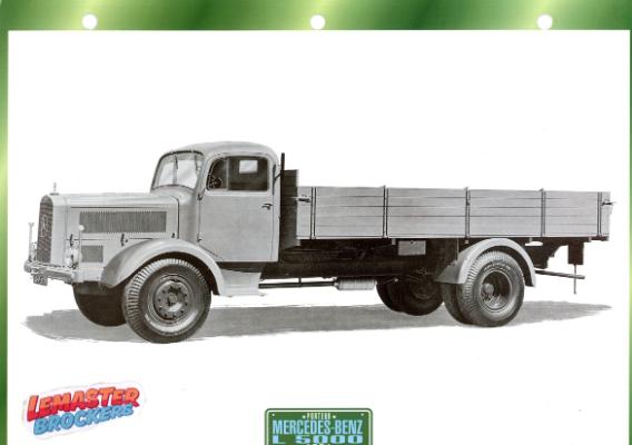FICHE COLLECTION MERCEDES L5000 1931