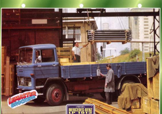 FICHE COLLECTION MERCEDES LP 1013 1968