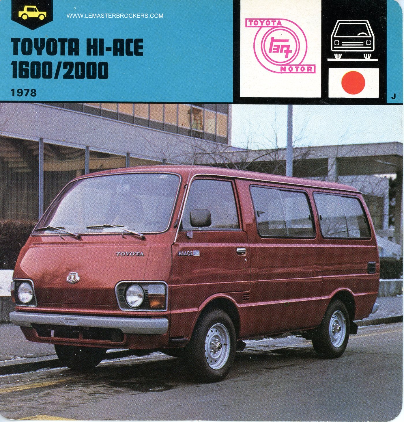 TOYOTA COROLLA HI-ACE 1600 / 2000  1978