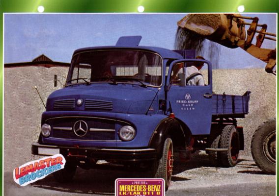 FICHE COLLECTION MERCEDES LK LAK 911 B 1968