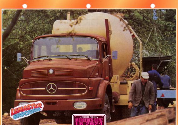 FICHE COLLECTION MERCEDES LB2624 1974