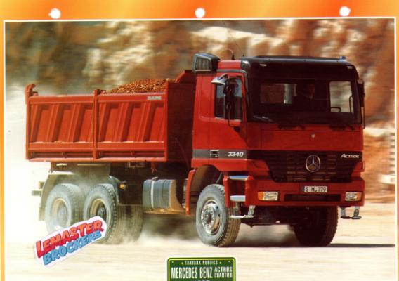 FICHE CAMION MERCEDES ACTROS CHANTIER 1997