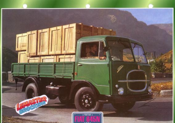 FICHE CAMION FIAT 645 N 1961
