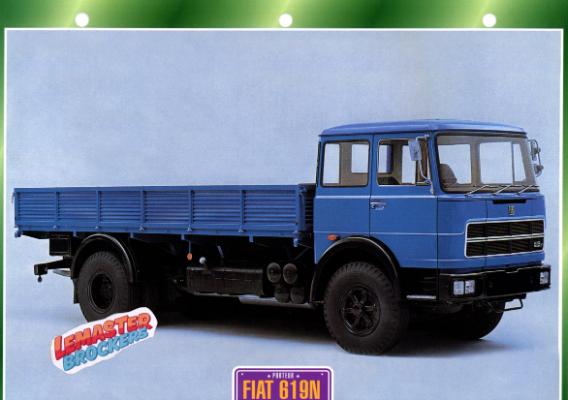 FICHE COLLECTION FIAT 619 N 1971