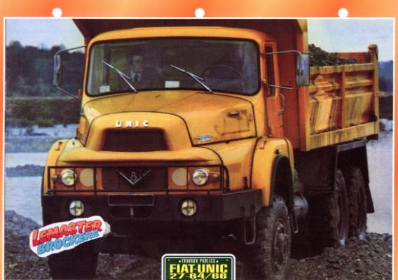 FICHE COLLECTION FIAT-UNIC 27-64 66 1974
