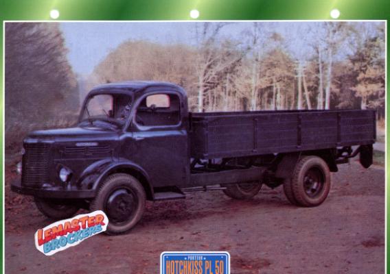FICHE TECHNIQUE CAMION HOTCHKISS PL50 1956