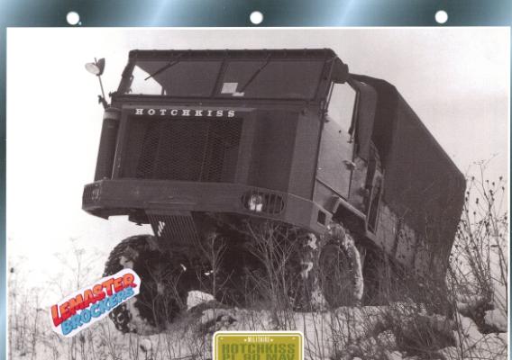 FICHE TECHNIQUE CAMION HOTCHKISS PL 90 MAV 1968