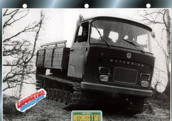 FICHE TECHNIQUE CAMION HOTCHKISS T 501 1969 T501
