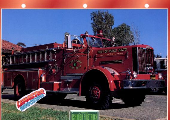 FICHE TECHNIQUE CAMION OSHKOSH FIRETRUCK POMPIER 1962