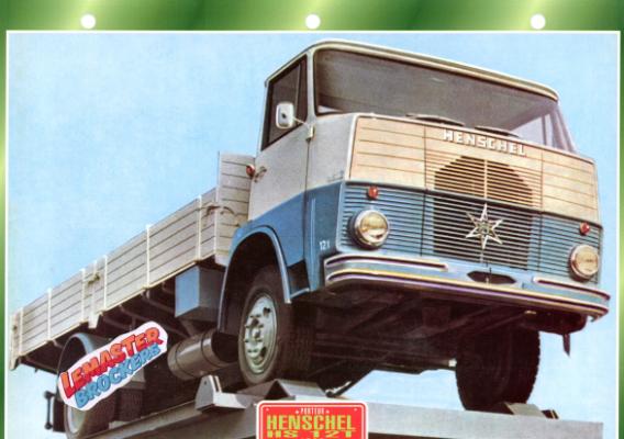 FICHE TECHNIQUE CAMION HENSCHEL HS 12T 1962