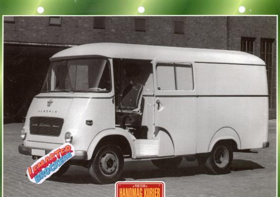 FICHE TECHNIQUE CAMION HANOMAG KURIER 1960