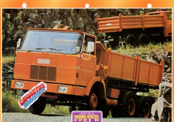 FICHE TECHNIQUE CAMION HANOMAG-HENSCHEL F221K 1972