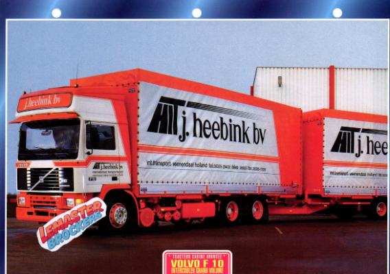 FICHE TECHNIQUE CAMION VOLVO F10 INTERCOOLER GRAND VOLUME 1989