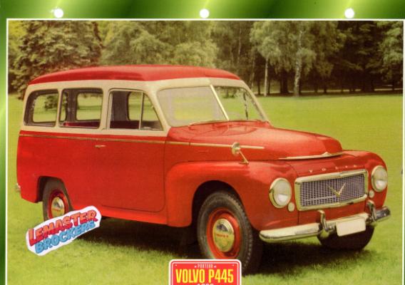 FICHE TECHNIQUE VOLVO P445 1960