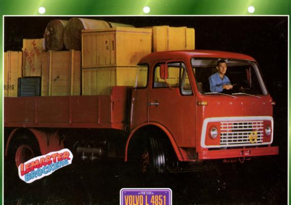 FICHE COLLECTION CAMION VOLVO L4851 1964
