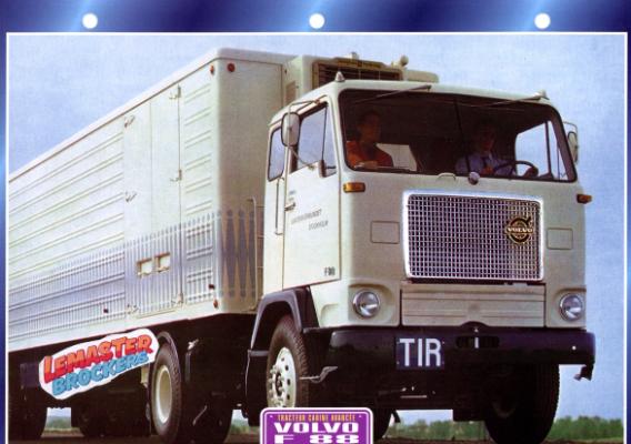 FICHE COLLECTION CAMION VOLVO F88 1965