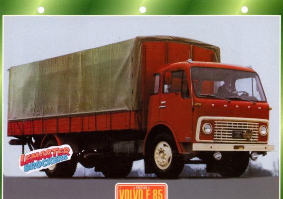 FICHE COLLECTION CAMION VOLVO F85 1968