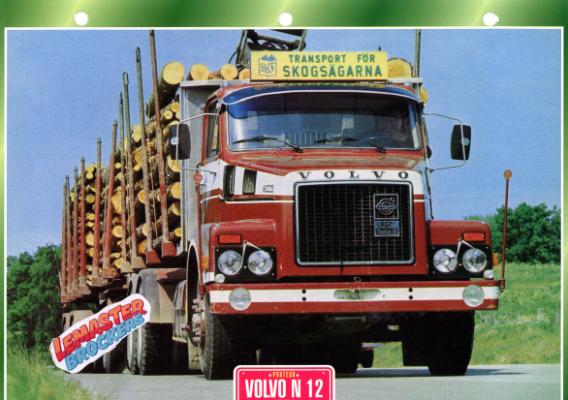 FICHE TECHNIQUE CAMION VOLVO N12 1974