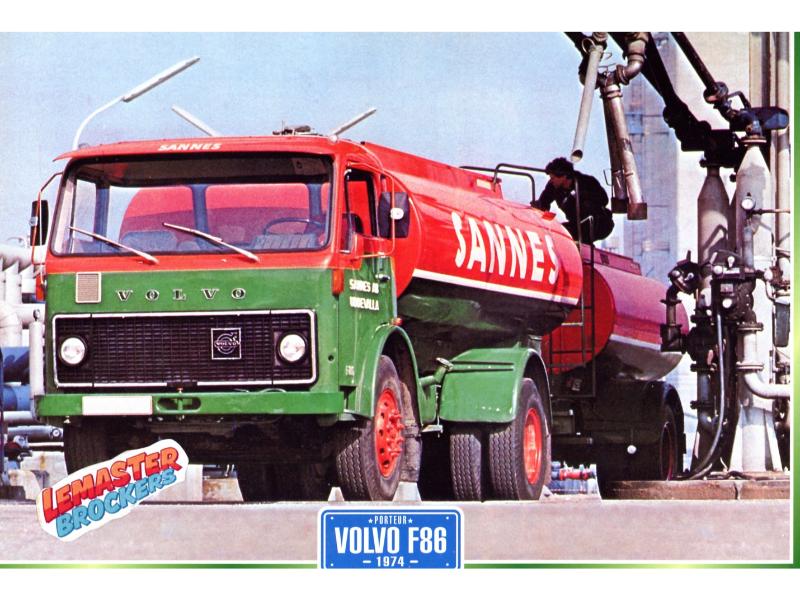 FICHE TECHNIQUE CAMION VOLVO F86 1974