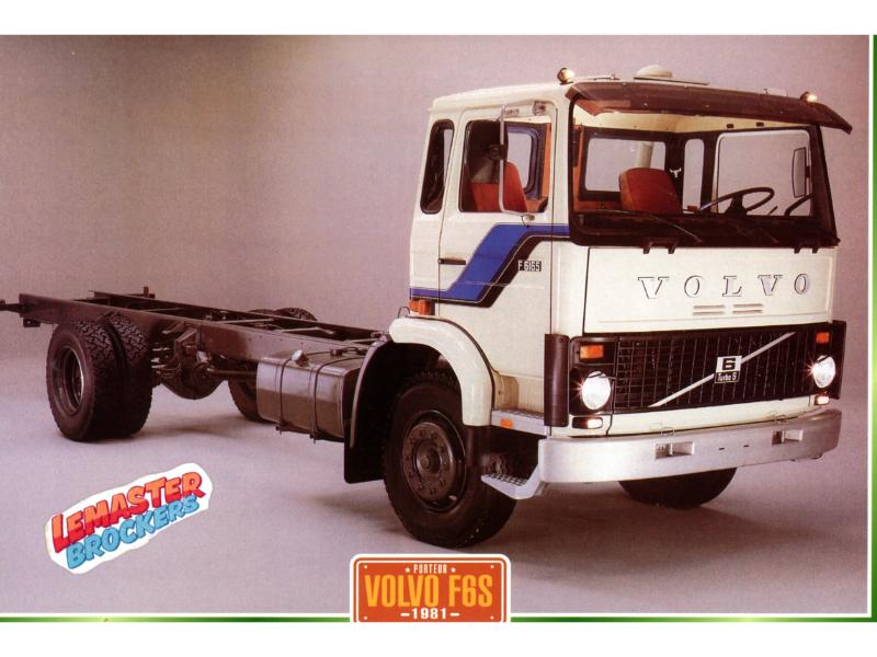 FICHE TECHNIQUE CAMION VOLVO F6S 1981