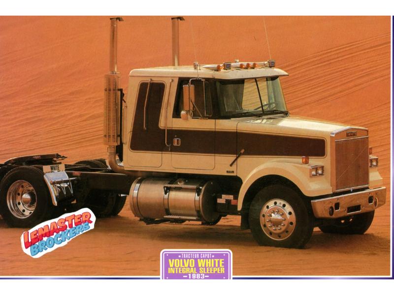 FICHE TECHNIQUE CAMION VOLVO WHITE INTEGRAL SLEEPER 1983