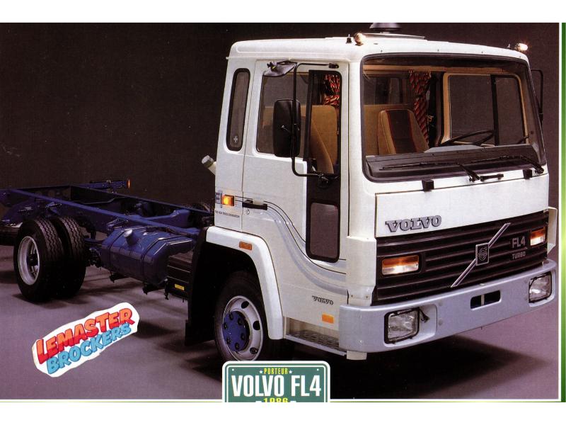 FICHE TECHNIQUE CAMION VOLVO FL4 1986