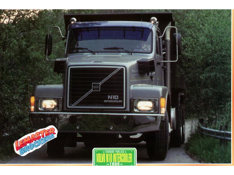 FICHE TECHNIQUE CAMION VOLVO N10 INTERCOOLER 1988