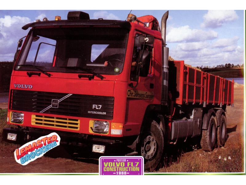 FICHE TECHNIQUE CAMION VOLVO FL7 CONSTRUCTION 1988
