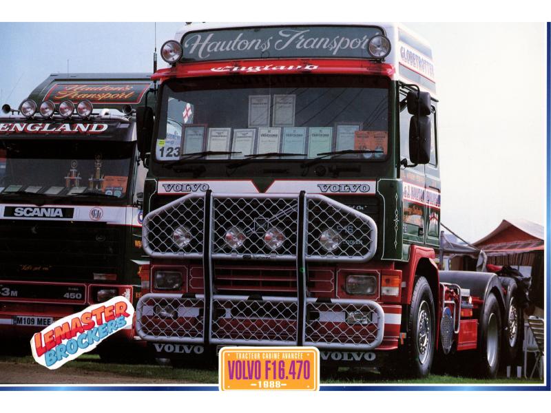 FICHE TECHNIQUE CAMION VOLVO F16.470 1988