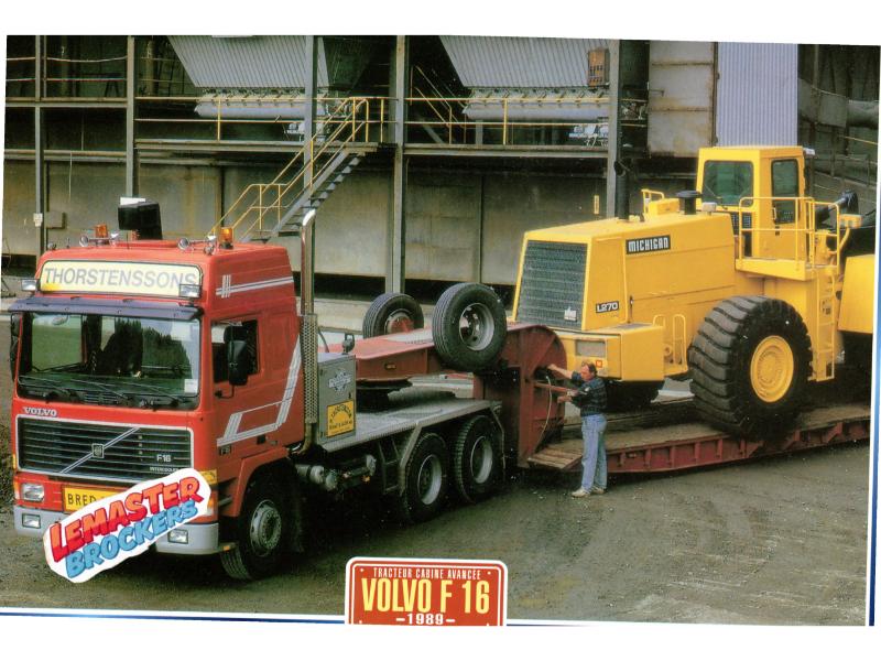 FICHE TECHNIQUE CAMION VOLVO F16 1989