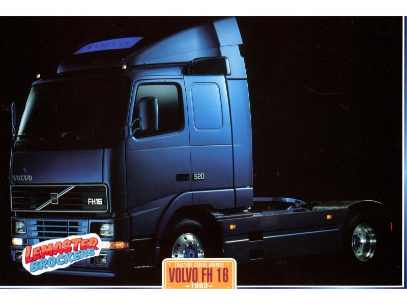 FICHE TECHNIQUE CAMION VOLVO FH16 1993