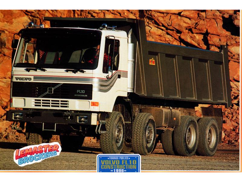 FICHE TECHNIQUE CAMION VOLVO FL10 CONSTRUCTION 1996