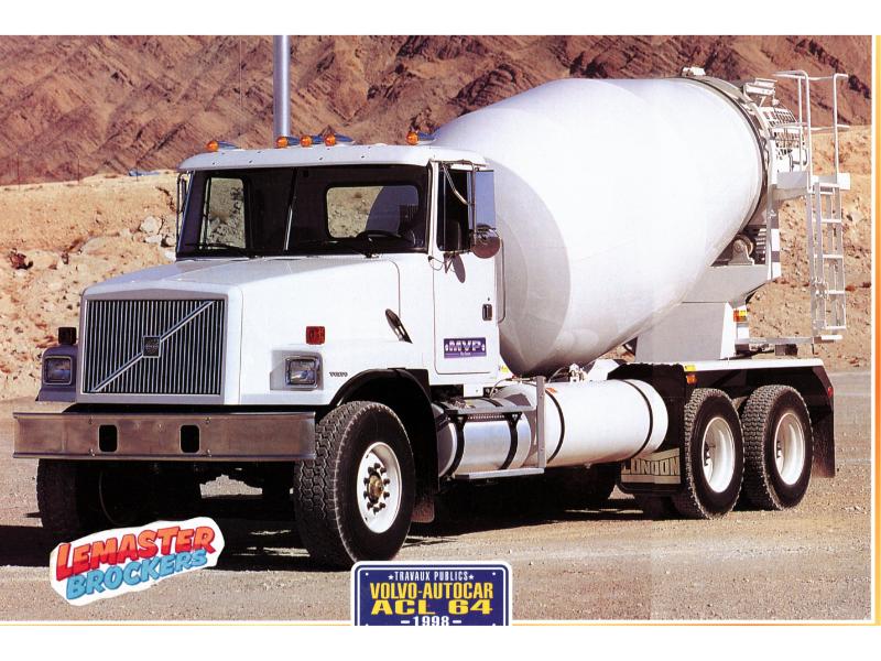 FICHE TECHNIQUE CAMION VOLVO-AUTOCAR ACL64 1998