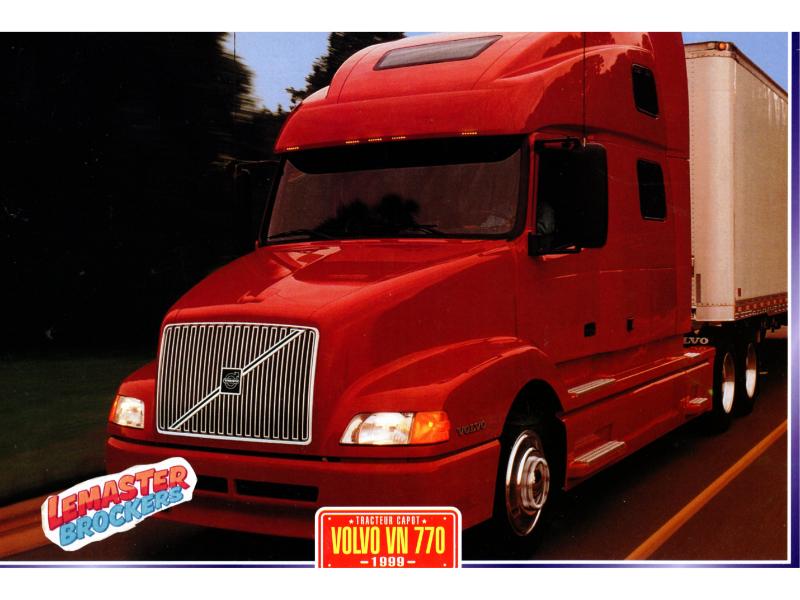 FICHE TECHNIQUE CAMION VOLVO VM 770 1999