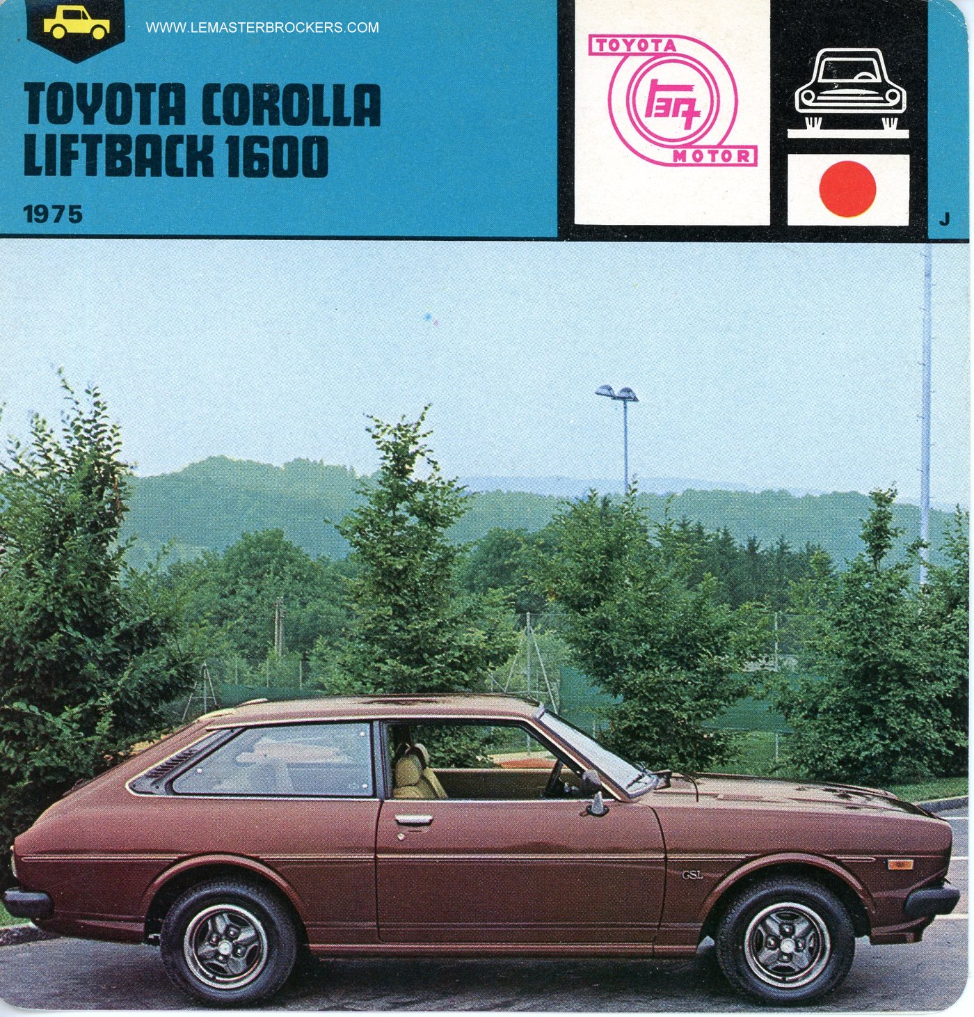 FICHE TOYOTA COROLLA LIFTBACK CARS-CARD