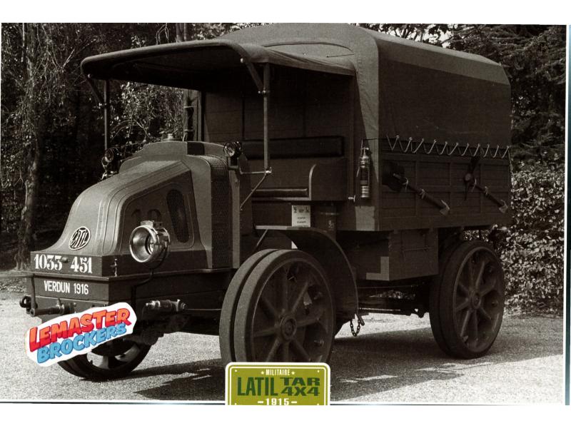 FICHE CAMION MILITAIRE LATIL TAR 4X4 1915