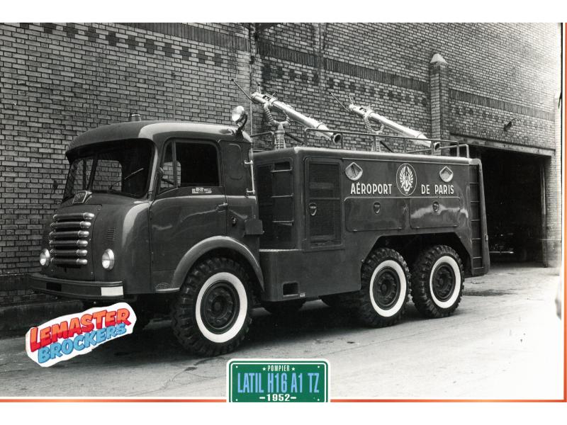 FICHE CAMION POMPIER LATIL H16 A1 TZ 1952