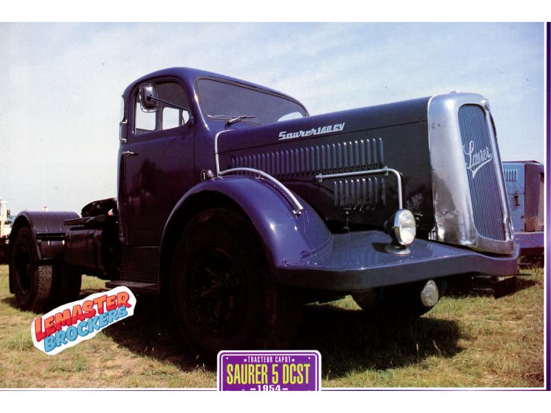 FICHE CAMION SAURER 5 DCST 1954