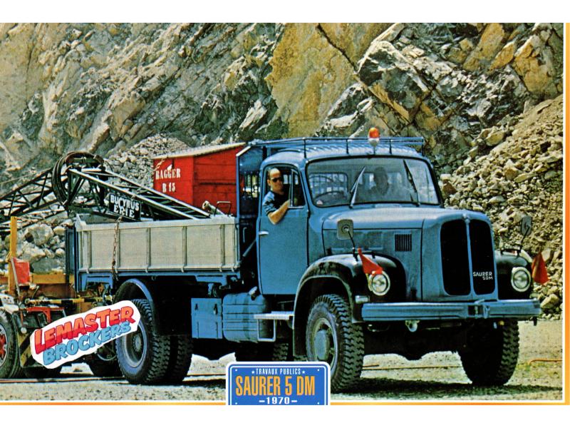 FICHE COLLECTION CAMION SAURER 5 DM 1970